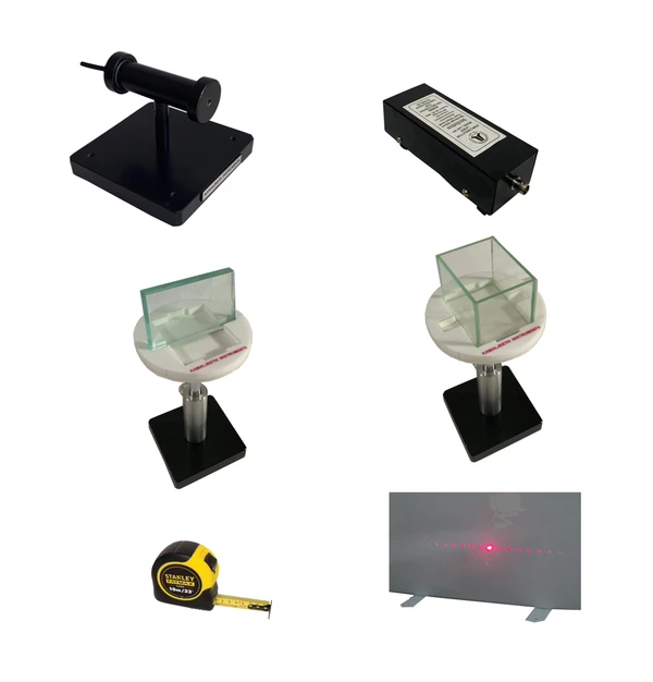 Refractive index of liquids & solids using laser 