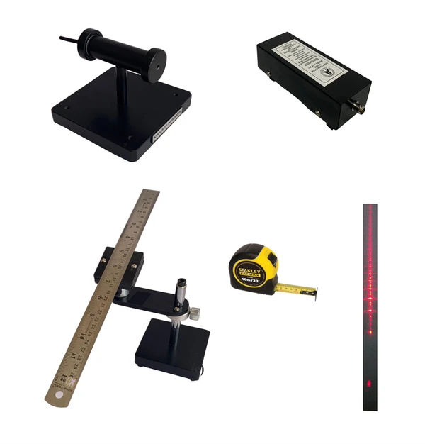 Laser diffraction by graduation mark