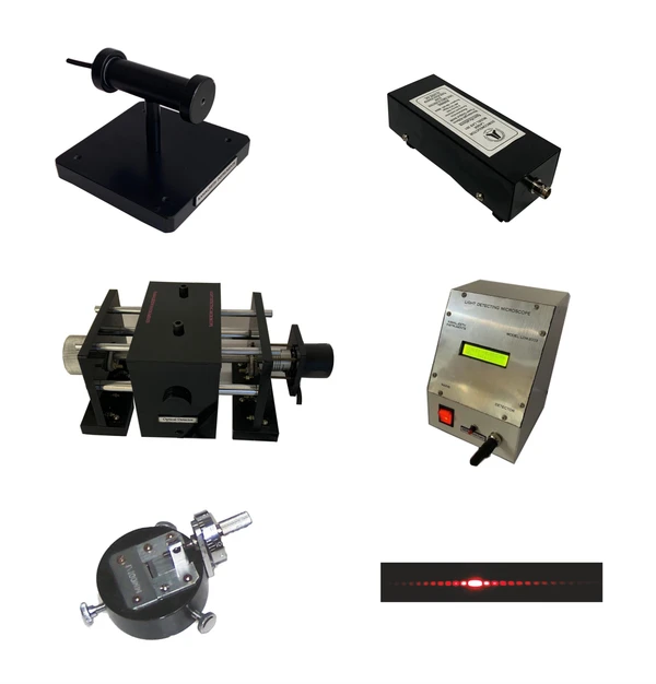 Laser diffraction by adjustable single slit